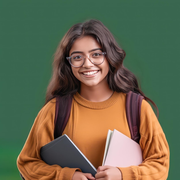 Young smiling Indian female student