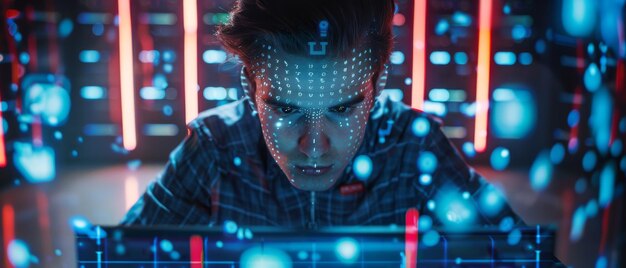 Premium Photo | Young Software Programmer in Digital Identity Cyber ...