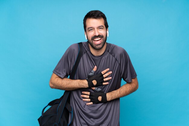 Young sport man with beard 