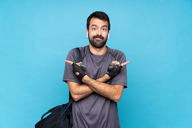 Young sport man with beard 