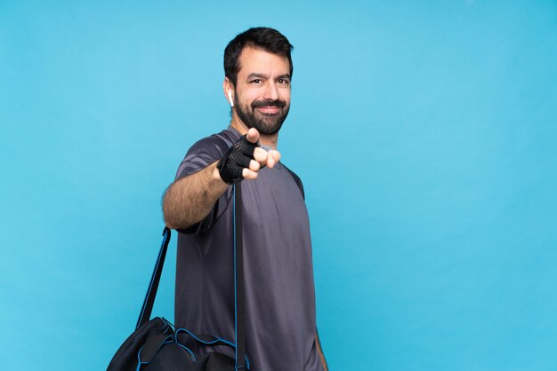 Young sport man with beard 