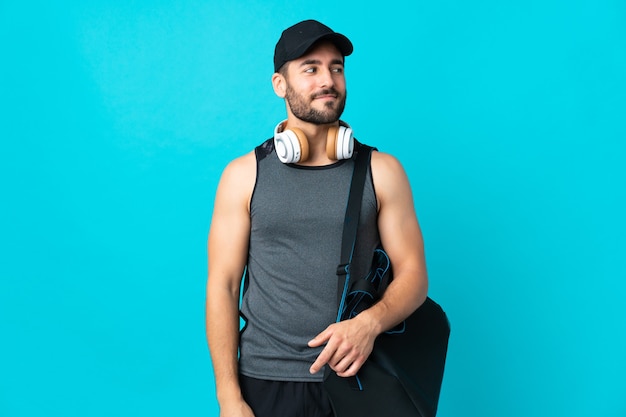 Young sportsman with headphones