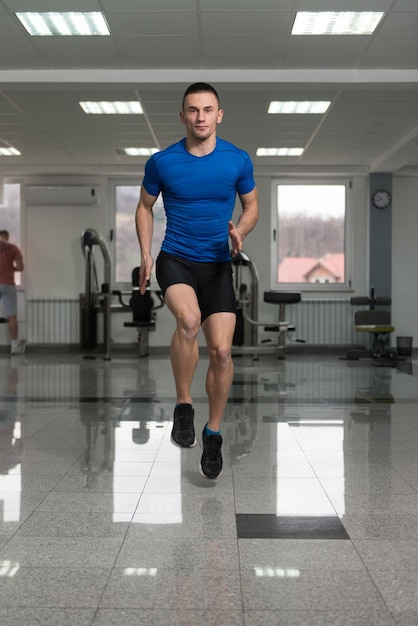 Young Sporty Male Doing Jump