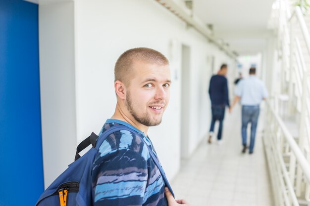 Young student in campus university