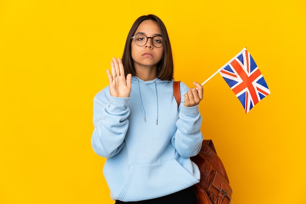 Young student person over isolated background