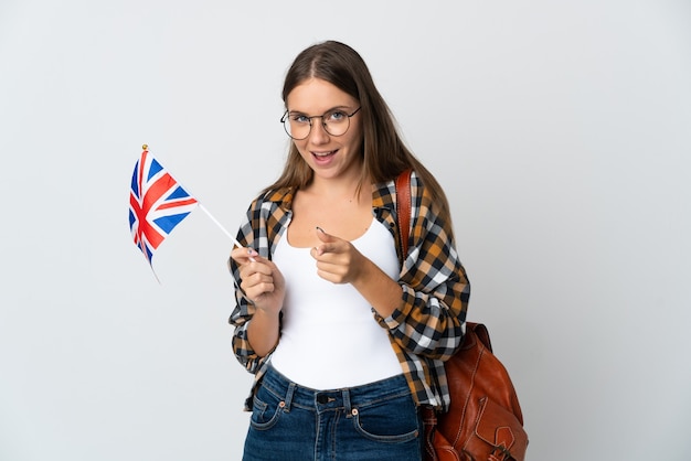 Young student person over isolated background