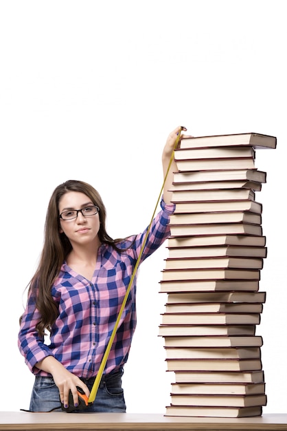 Young student preparing for school exams