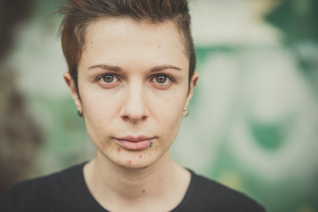 young stylish hair style woman