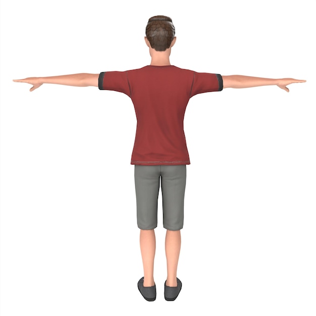 Photo young tall boy 3d modelling