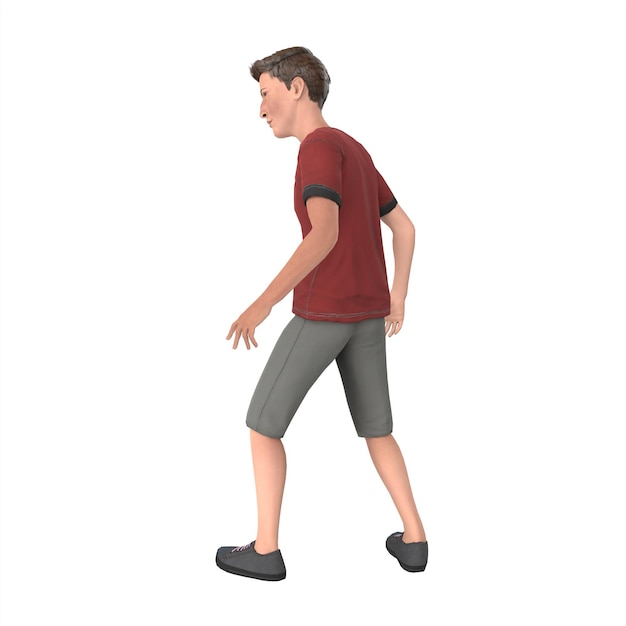 Young tall boy 3d modelling