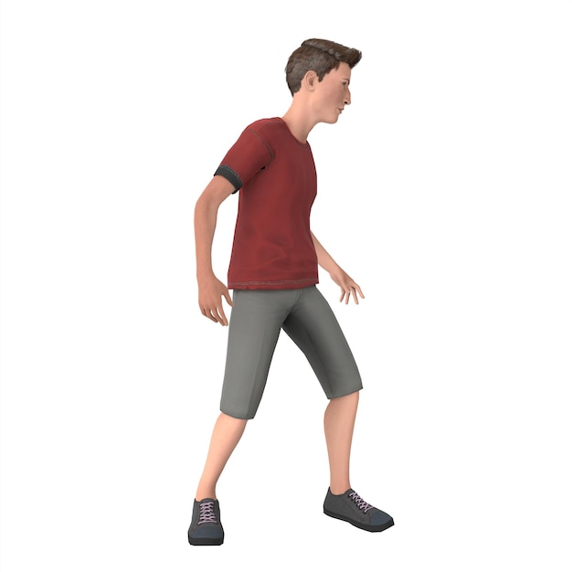 Young tall boy 3d modelling