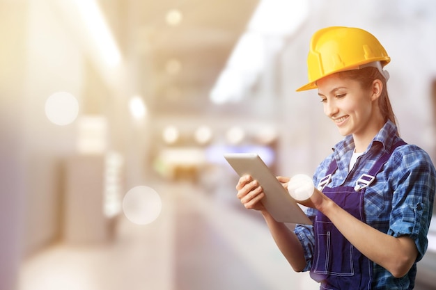 Young technician with digital tablet