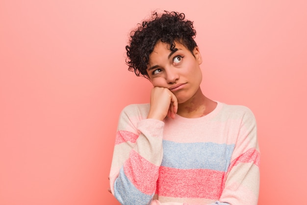 Young teenager woman who feels sad and pensive