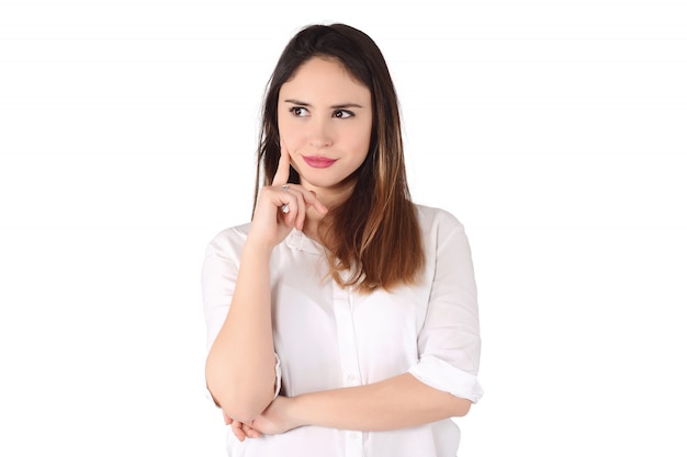 Young thoughtful woman