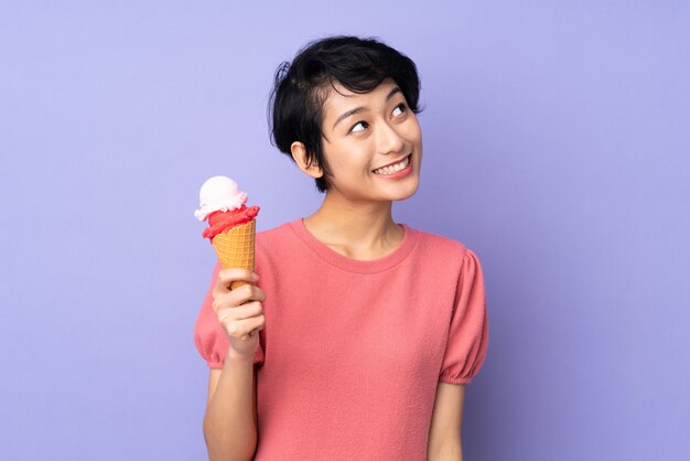 Young Vietnamese woman with short hair