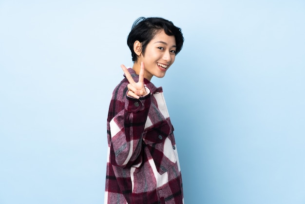 Young Vietnamese woman with short hair