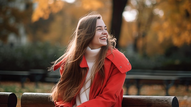 young woman autumn outdoors