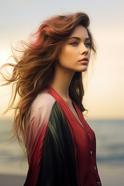 Young woman on the beach