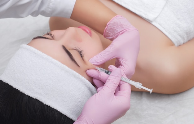 young woman in a beauty salon