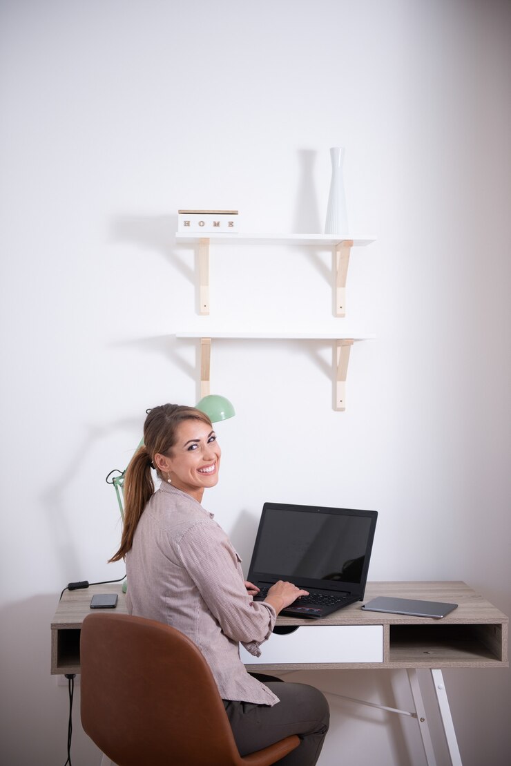 Young woman buying things on the internet