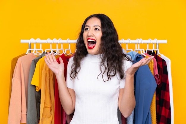 Young woman in a clothing store