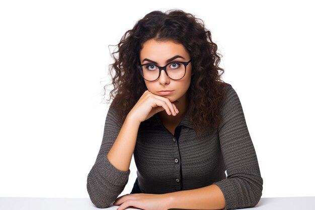 Young woman concentrates on book