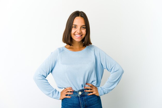 Young woman confident keeping hands on hips