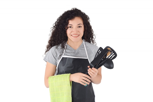 Young woman cooking