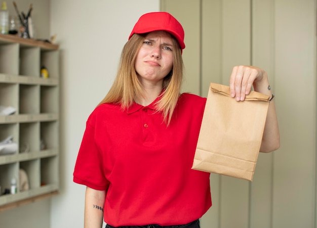 young woman delivery concept