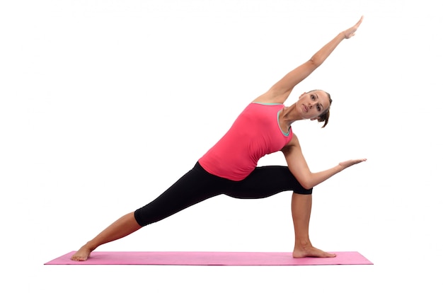 Young woman doing yoga