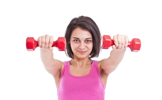 Photo young woman exercise