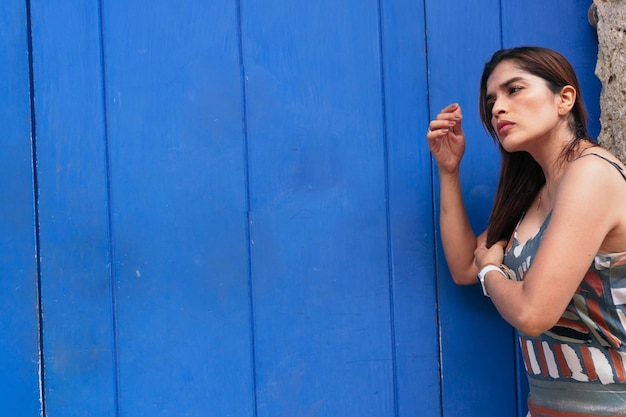 Young Woman Exploring Urban Area Of City Scape