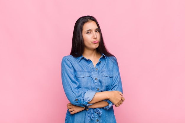 Young woman feeling sad and whiney