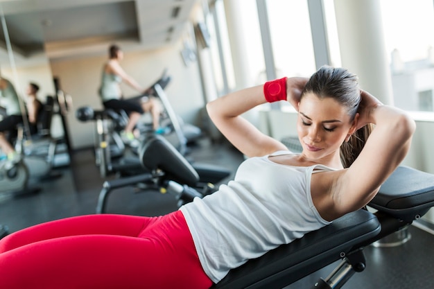 Young woman in the gym