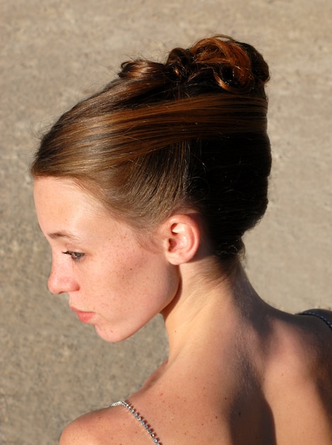 Young woman hairstyle