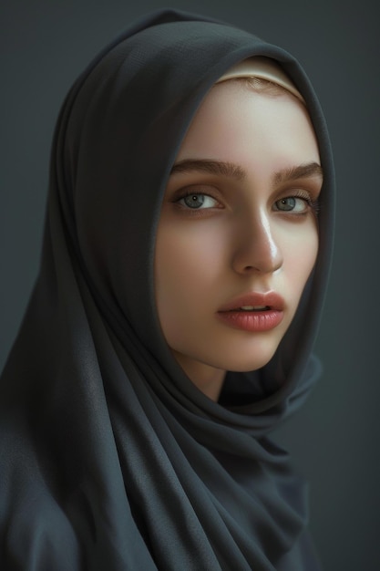 young woman in hijab Generative AI