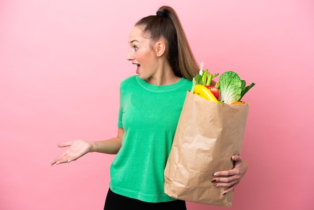 Young Woman over isolated background