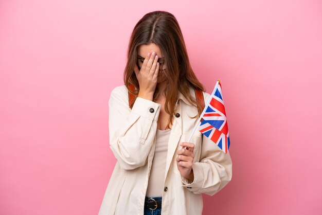 Young Woman over isolated background