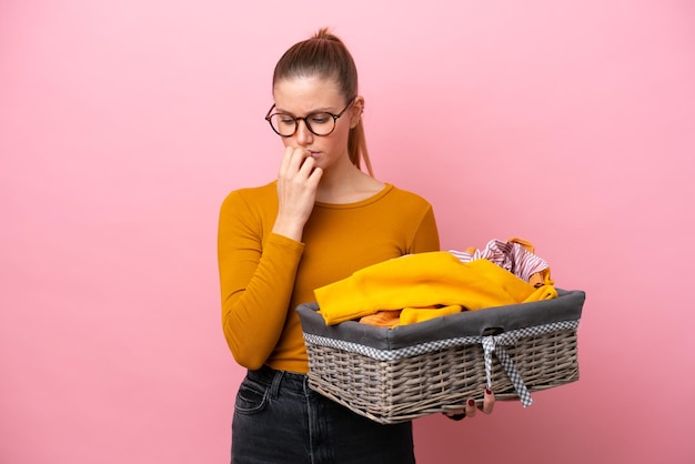 Young Woman over isolated background