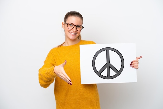 Young Woman over isolated background