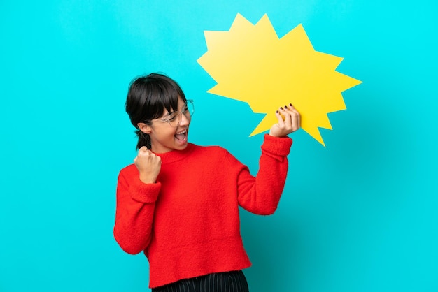 Young Woman over isolated background