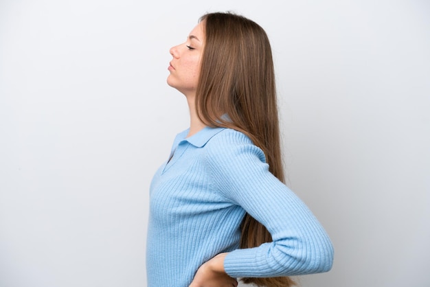 Young Woman over isolated background