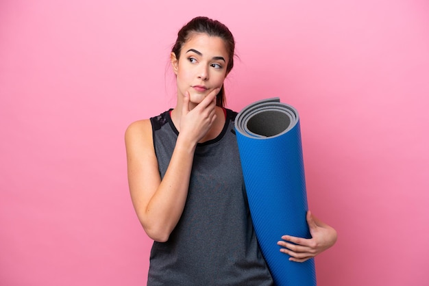 Young Woman over isolated background