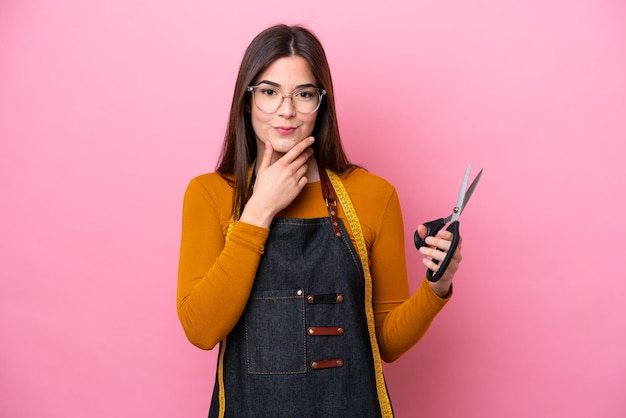 Young Woman over isolated background