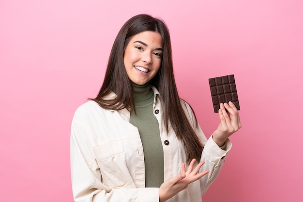 Young Woman over isolated background