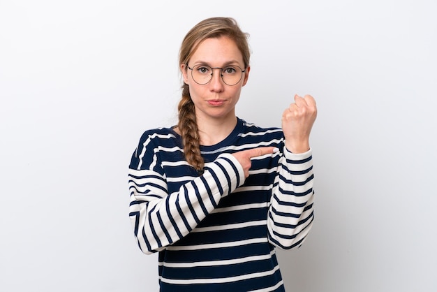 Young Woman over isolated background