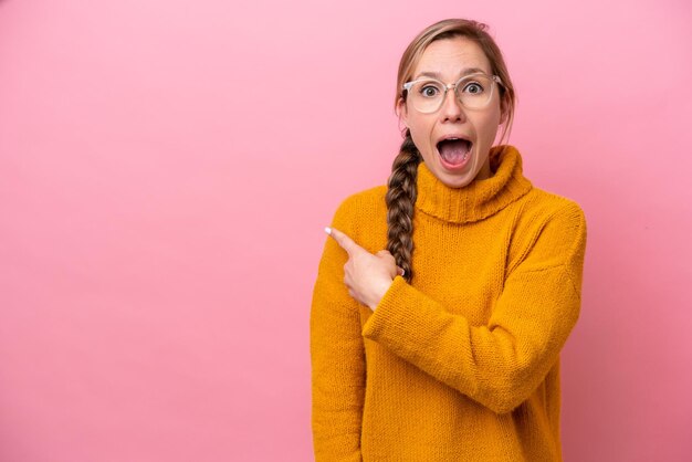 Young Woman over isolated background