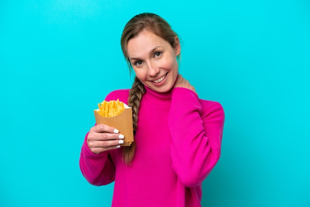 Young Woman over isolated background