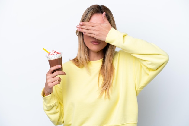 Young Woman over isolated background