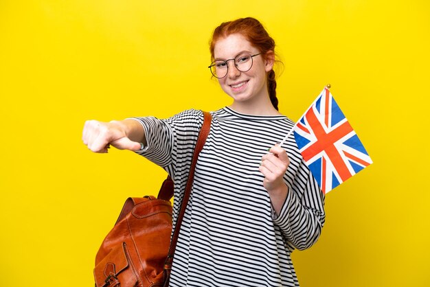 Young woman over isolated background